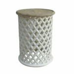 Table d appoint dkd home decor blanc naturel bois de manguier 45 x 45 x 62 cm_8861. DIAYTAR COTE D'IVOIRE - Où Chaque Produit a son Histoire à Raconter. Parcourez notre catalogue et découvrez des articles qui portent en eux la passion et l'histoire du Côte d'Ivoire.