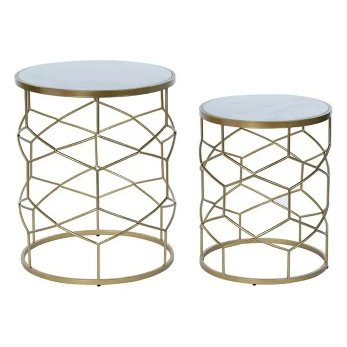 Table d appoint dkd home decor dore metal blanc marbre 46 x 46 x 57 cm_5348. Entrez dans le Monde de DIAYTAR COTE D'IVOIRE - Où la Satisfaction est la Priorité. Explorez notre sélection pensée pour vous offrir une expérience de shopping qui va au-delà de vos attentes.