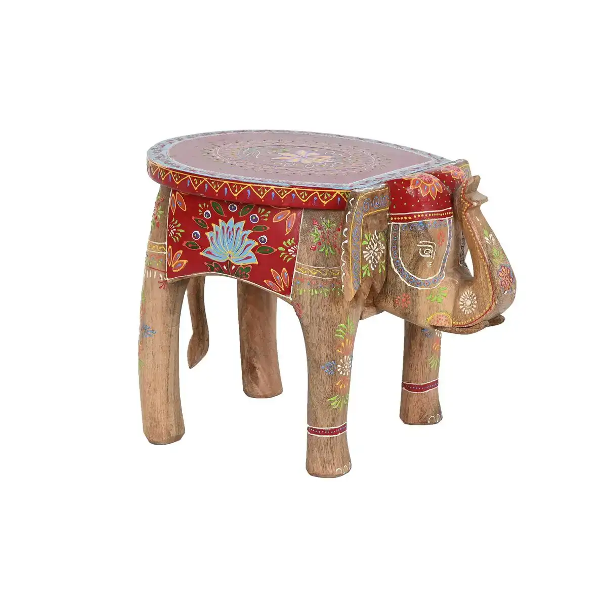 Table d appoint dkd home decor elephant multicouleur bois bois de manguier 48 x 35 5 x 36 8 cm_1704. DIAYTAR COTE D'IVOIRE - Où Choisir est un Acte d'Amour pour le Côte d'Ivoire. Explorez notre boutique en ligne et choisissez des articles qui célèbrent la culture et l'artisanat du pays.