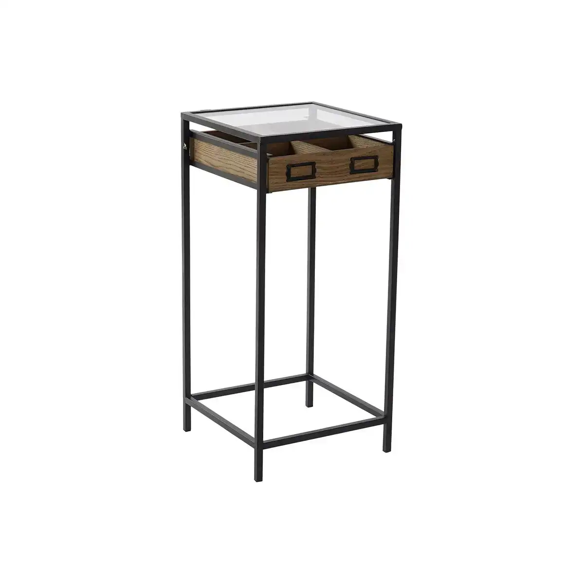 Table d appoint dkd home decor marron noir metal verre bois mdf 30 x 30 x 65 cm_2343. DIAYTAR COTE D'IVOIRE - Là où le Shopping devient une Fête des Sens. Plongez dans notre univers et choisissez des produits qui éveillent votre goût pour l'esthétique et l'authenticité.