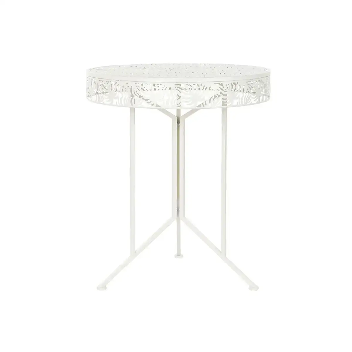 Table d appoint dkd home decor metal blanc 60 x 60 x 70 cm _1039. DIAYTAR COTE D'IVOIRE - L'Art de Vivre le Shopping Inspiré. Parcourez notre catalogue et choisissez des produits qui reflètent votre passion pour la beauté et l'authenticité.