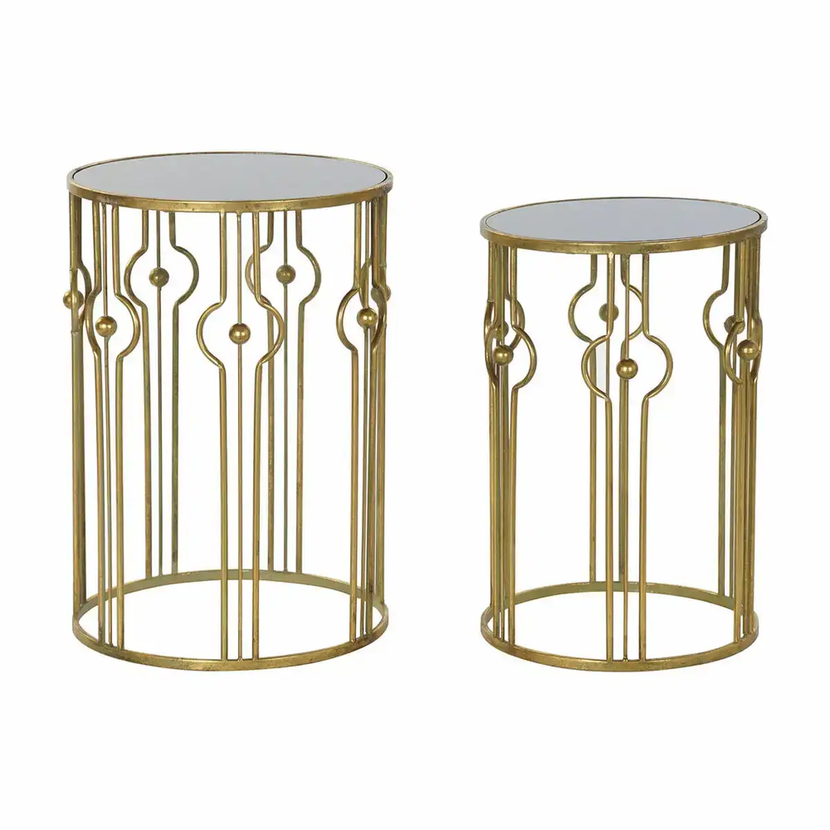 Table d appoint dkd home decor miroir noir metal cuivre clair 39 x 39 x 55 cm 2 pcs _6181. DIAYTAR COTE D'IVOIRE - Là où l'Élégance Devient un Mode de Vie. Naviguez à travers notre gamme et choisissez des produits qui apportent une touche raffinée à votre quotidien.