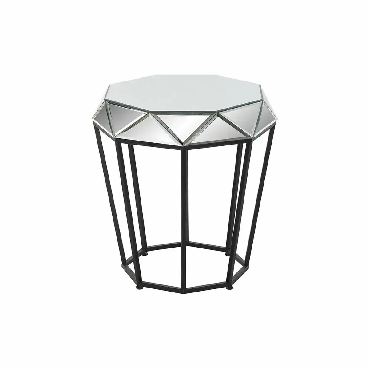 Table d appoint dkd home decor noir metal miroir 50 x 50 x 55 cm_1378. DIAYTAR COTE D'IVOIRE - Votre Plateforme Shopping Engagée. Explorez notre catalogue et choisissez des produits qui reflètent notre dévouement envers la qualité et la satisfaction du client.