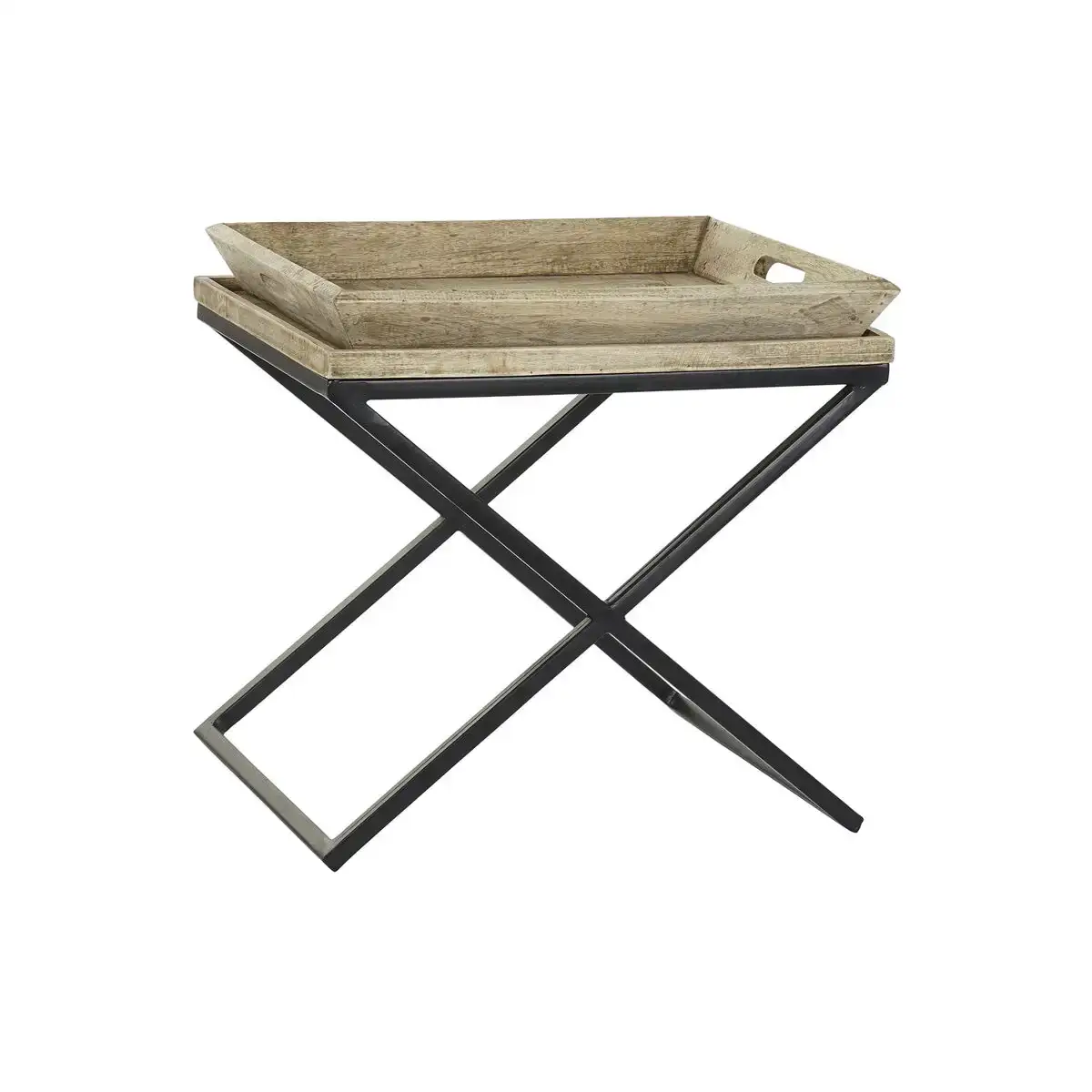 Table d appoint dkd home decor noir naturel metal bois de manguier 55 x 45 x 53 cm_1636. Bienvenue chez DIAYTAR COTE D'IVOIRE - Où Votre Shopping Prend Vie. Découvrez notre univers et dénichez des trésors qui ajoutent de la couleur à votre quotidien.