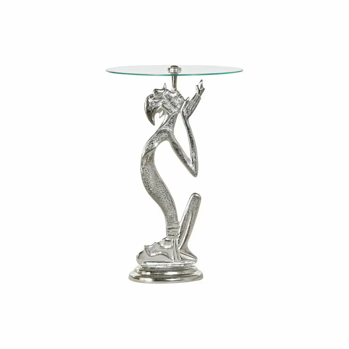 Table d appoint dkd home decor transparent aluminium verre argente 46 x 46 x 72 cm _1983. DIAYTAR COTE D'IVOIRE - Votre Passage vers le Chic et l'Élégance. Naviguez à travers notre boutique en ligne pour trouver des produits qui ajoutent une touche sophistiquée à votre style.