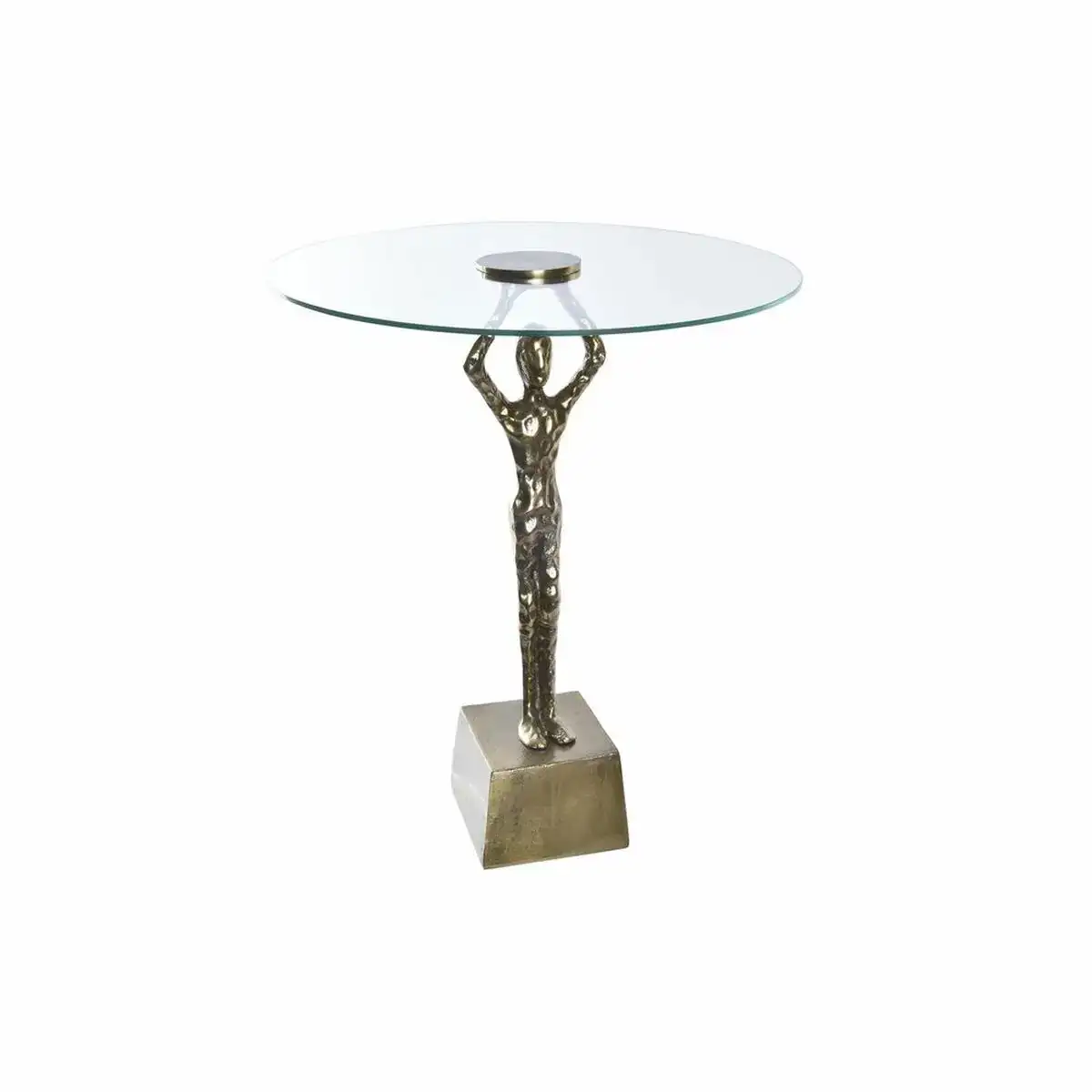 Table d appoint dkd home decor verre dore aluminium 46 x 46 x 57 cm_6393. DIAYTAR COTE D'IVOIRE - Où Choisir est un Acte d'Amour pour le Côte d'Ivoire. Explorez notre boutique en ligne et choisissez des articles qui célèbrent la culture et l'artisanat du pays.