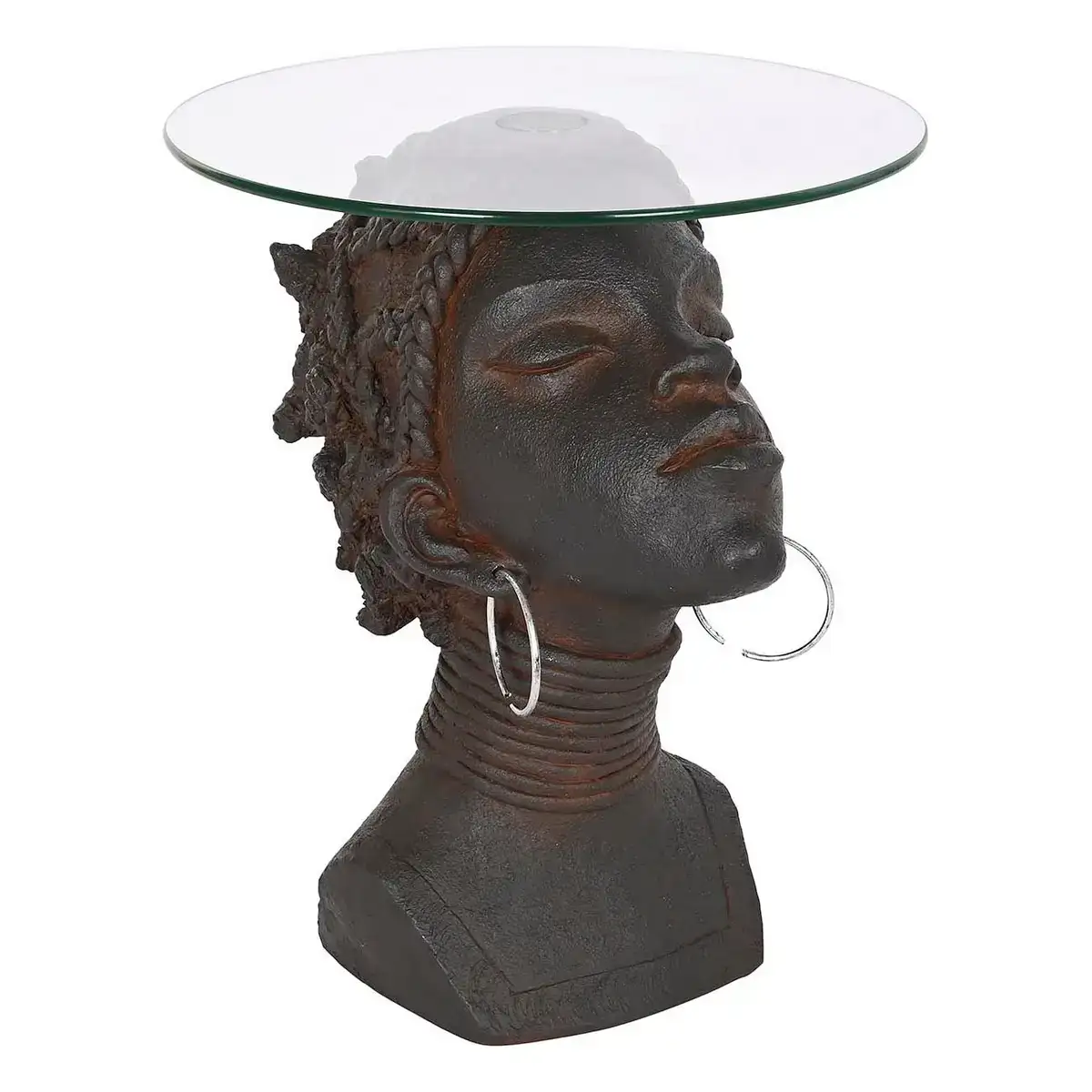 Table d appoint dkd home decor verre noir magnesium 42 x 24 x 48 cm _6159. DIAYTAR COTE D'IVOIRE - Où Choisir est une Célébration de l'Artisanat. Explorez notre boutique en ligne et choisissez des articles qui incarnent l'art et le savoir-faire du Côte d'Ivoire.