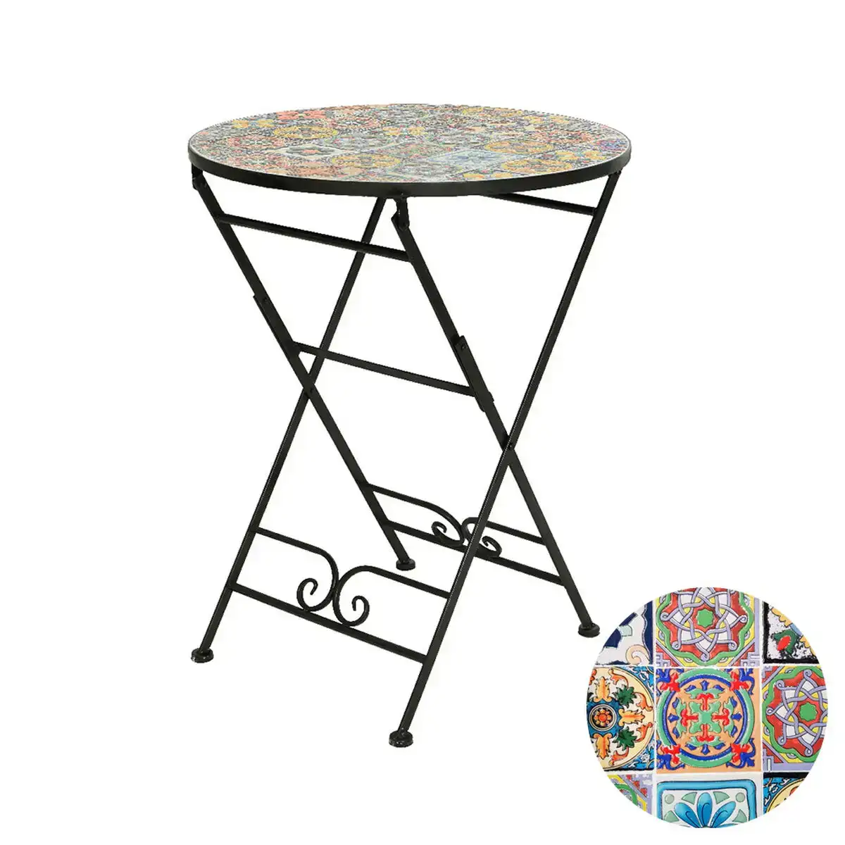 Table d appoint en fer forge praha ronde noir fer o 60 cm _8945. Entrez dans l'Univers de DIAYTAR COTE D'IVOIRE - Où Chaque Produit a sa Place. Explorez nos rayons virtuels et choisissez des articles qui s'intègrent parfaitement à votre style de vie.
