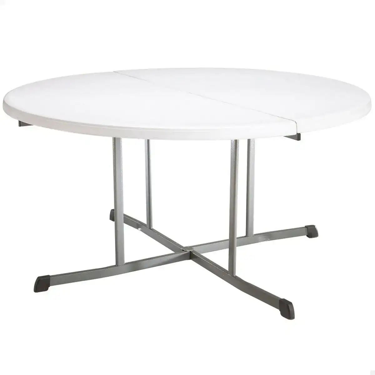 Table d appoint lifetime blanc 152 x 75 5 x 152 cm acier plastique_9205. DIAYTAR COTE D'IVOIRE - Votre Destination Shopping Exquise. Explorez notre boutique en ligne et découvrez des trésors qui ajoutent une touche de sophistication à votre style et à votre espace.