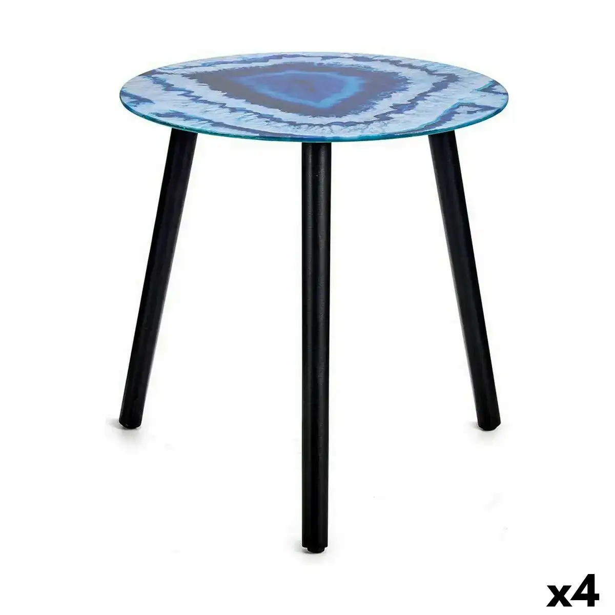 Table d appoint marbre bleu noir verre 40 x 41 5 x 40 cm 4 unites _5029. DIAYTAR COTE D'IVOIRE - Là où les Possibilités sont Infinies. Parcourez nos catégories et laissez-vous séduire par des produits qui enrichiront votre quotidien, du pratique à l'esthétique.
