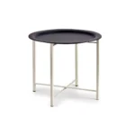 Table d appoint noir blanc metal 52 x 44 x 52 cm _4948. Bienvenue sur DIAYTAR COTE D'IVOIRE - Où le Shopping est une Affaire Personnelle. Découvrez notre sélection et choisissez des produits qui reflètent votre unicité et votre individualité.