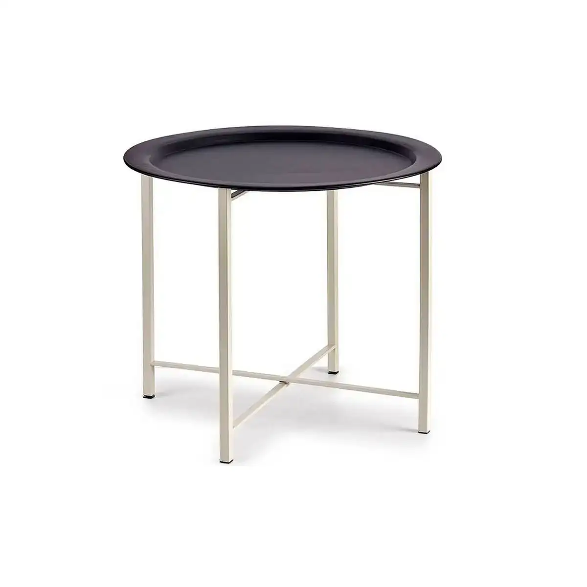 Table d appoint noir blanc metal 52 x 44 x 52 cm _4948. Bienvenue sur DIAYTAR COTE D'IVOIRE - Où le Shopping est une Affaire Personnelle. Découvrez notre sélection et choisissez des produits qui reflètent votre unicité et votre individualité.