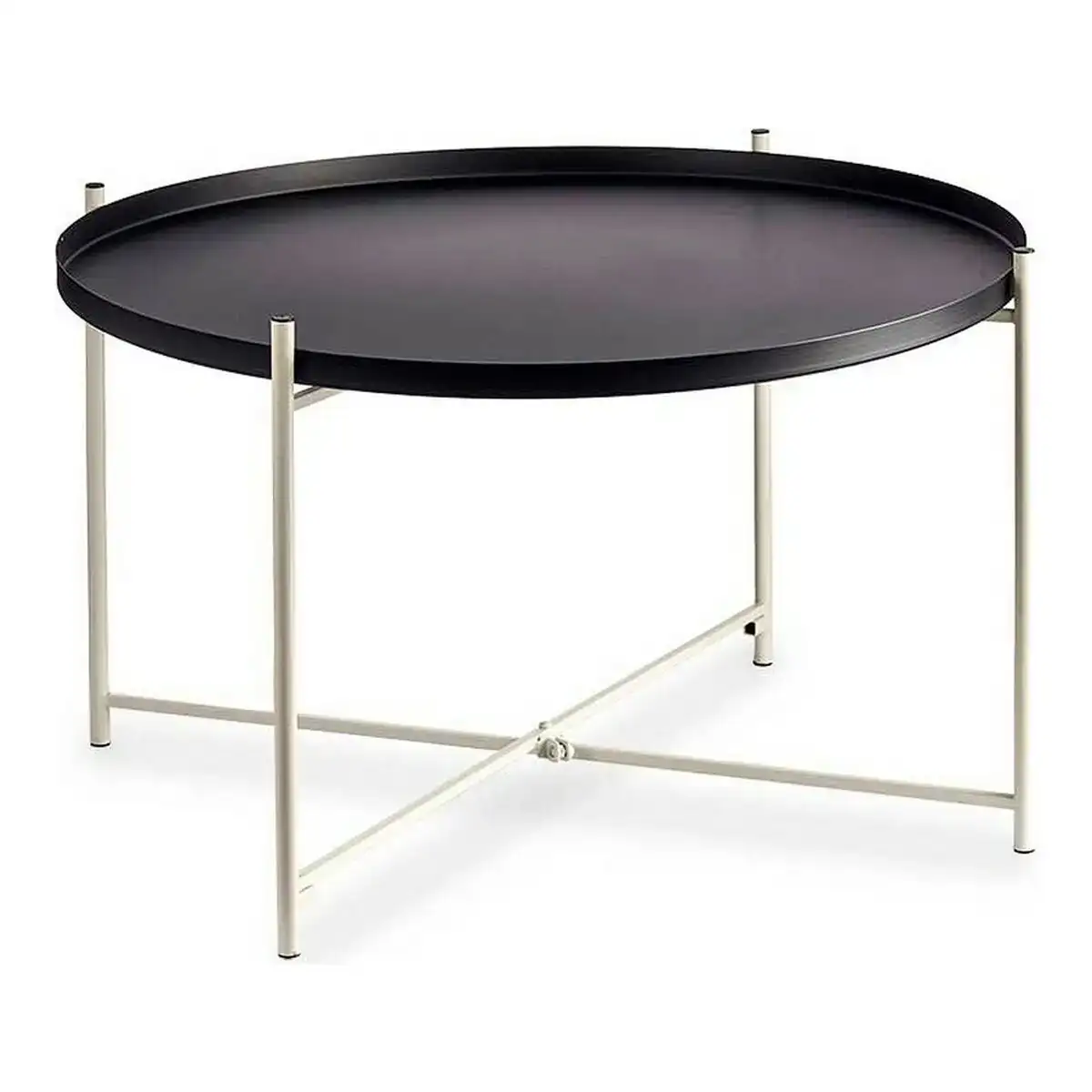 Table d appoint noir blanc metal 76 5 x 46 x 76 5 cm _7220. Bienvenue chez DIAYTAR COTE D'IVOIRE - Où Chaque Achat est un Geste d'Amour. Découvrez notre sélection minutieuse et choisissez des articles qui témoignent de votre passion.