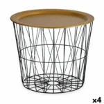 Table d appoint noir dore metal 52 x 40 x 52 cm 4 unites _9468. DIAYTAR COTE D'IVOIRE - Où Choisir est une Célébration de l'Artisanat. Explorez notre boutique en ligne et choisissez des articles qui incarnent l'art et le savoir-faire du Côte d'Ivoire.