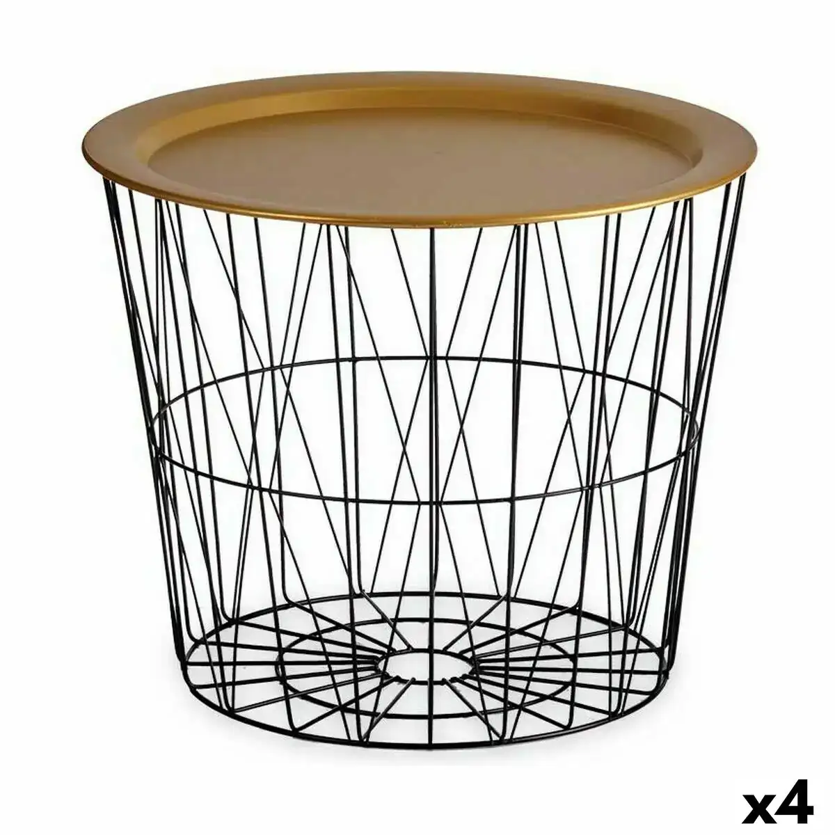 Table d appoint noir dore metal 52 x 40 x 52 cm 4 unites _9468. DIAYTAR COTE D'IVOIRE - Où Choisir est une Célébration de l'Artisanat. Explorez notre boutique en ligne et choisissez des articles qui incarnent l'art et le savoir-faire du Côte d'Ivoire.