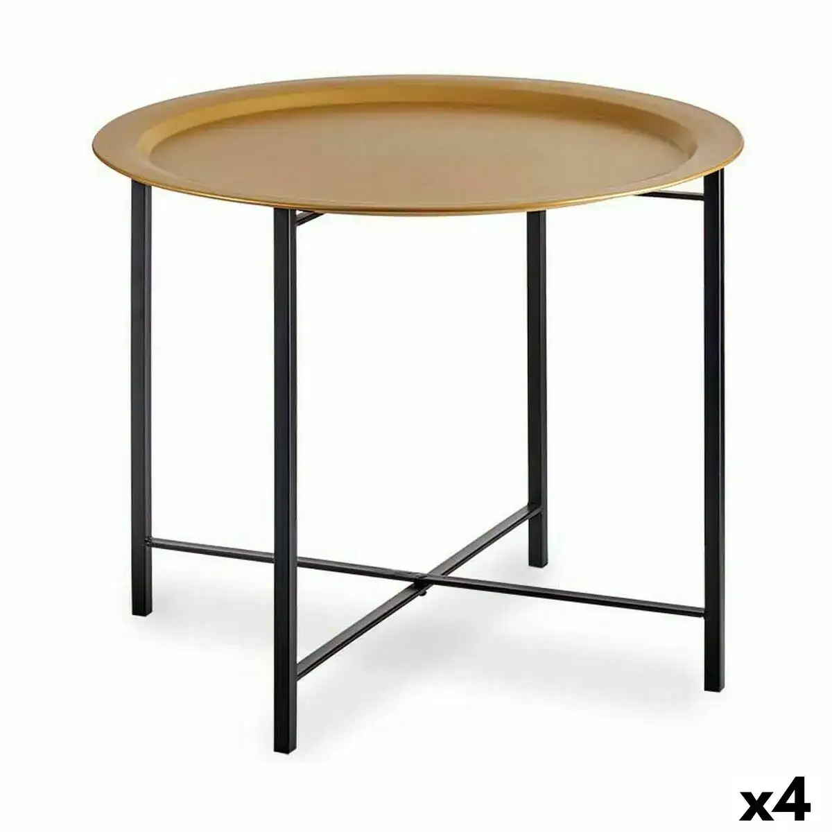 Table d appoint noir dore metal 62 x 48 5 x 62 cm 4 unites _2085. DIAYTAR COTE D'IVOIRE - Où Choisir est un Acte d'Amour pour le Côte d'Ivoire. Explorez notre boutique en ligne et choisissez des articles qui célèbrent la culture et l'artisanat du pays.