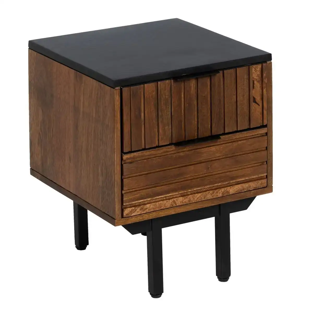 Table de nuit abner marron noir fer bois de manguier 40 x 40 x 50 cm_7032. Découvrez DIAYTAR COTE D'IVOIRE - Votre Destination de Shopping Inspirée. Naviguez à travers nos offres variées et trouvez des articles qui reflètent votre personnalité et vos goûts.
