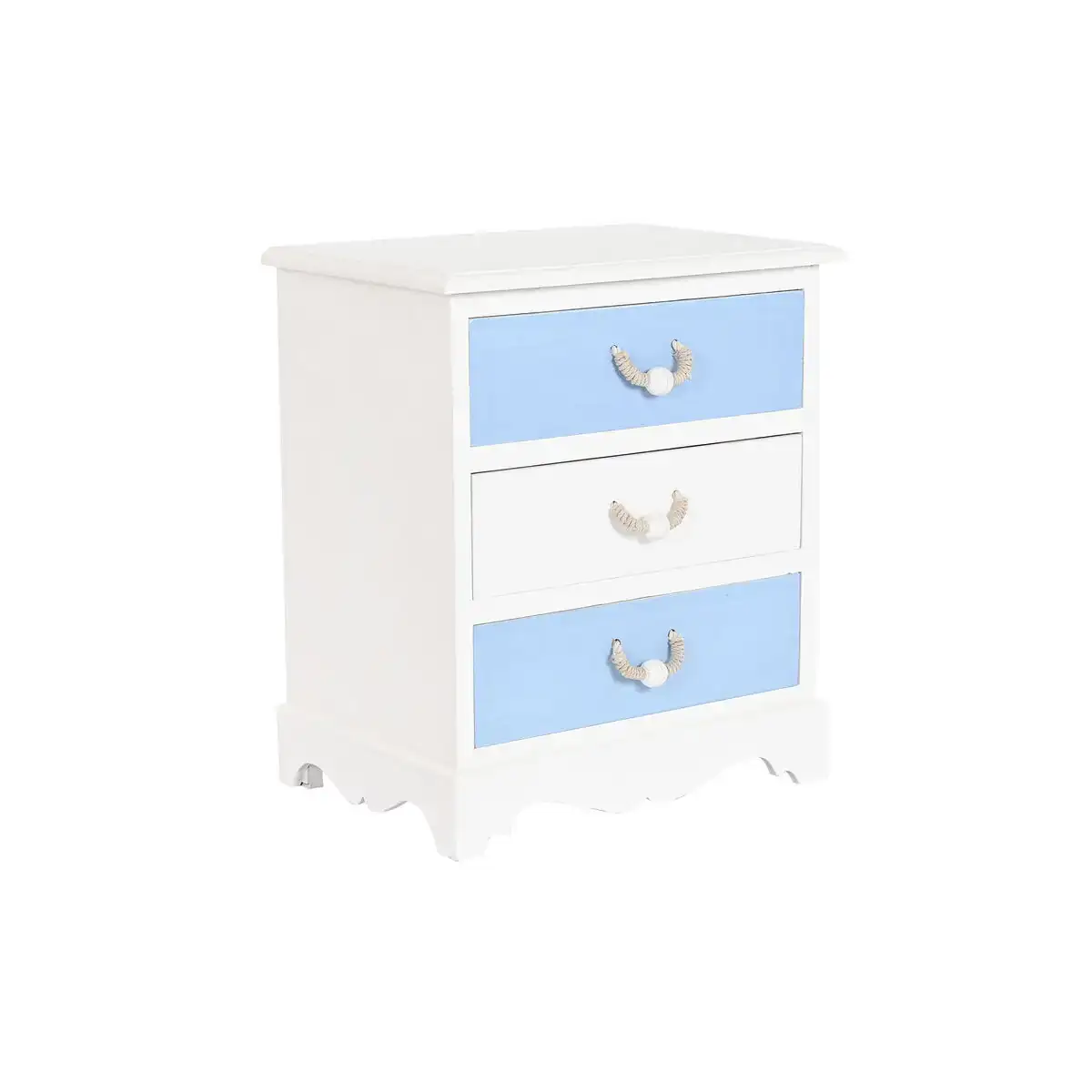 Table de nuit dkd home decor 50 x 35 x 58 cm corde blanc bleu ciel blue marine bois mdf_1511. Bienvenue chez DIAYTAR COTE D'IVOIRE - Où le Shopping Rime avec Diversité. Plongez dans notre univers de produits et découvrez des trésors qui représentent la richesse culturelle du Côte d'Ivoire.