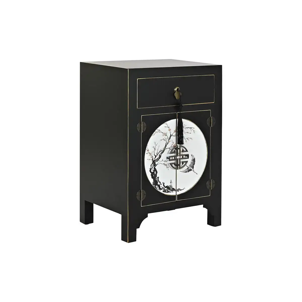Table de nuit dkd home decor blanc noir dore sapin bois mdf 45 x 36 x 66 cm_7369. Entrez dans l'Univers de DIAYTAR COTE D'IVOIRE - Où l'Innovation Rencontre la Tradition. Explorez notre sélection de produits modernes et traditionnels qui incarnent l'esprit dynamique du Côte d'Ivoire.
