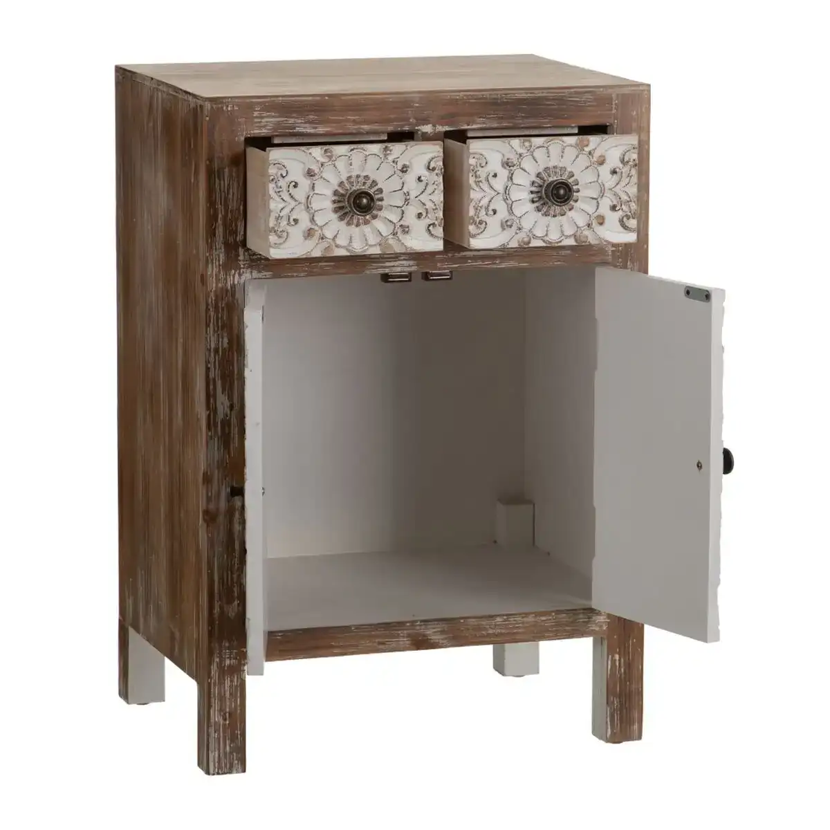 Table de nuit oriente naturel bois blanc 45 x 34 x 66 cm_6065. DIAYTAR COTE D'IVOIRE - Votre Destination pour un Shopping Réfléchi. Découvrez notre gamme variée et choisissez des produits qui correspondent à vos valeurs et à votre style de vie.