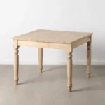 Table de salle a manger 100 x 100 x 77 cm naturel bois mindi_8186. DIAYTAR COTE D'IVOIRE - Où Choisir Devient un Plaisir. Découvrez notre boutique en ligne et choisissez parmi une variété de produits qui satisferont tous vos besoins.