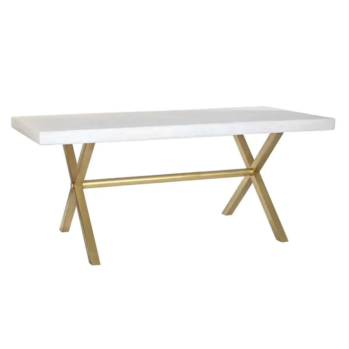 Table de salle a manger dkd home decor blanc dore laiton bois de manguier 180 x 90 x 76 cm_5083. DIAYTAR COTE D'IVOIRE - Où Chaque Détail Compte. Parcourez nos produits soigneusement sélectionnés et choisissez des articles qui correspondent à votre style et à vos valeurs.