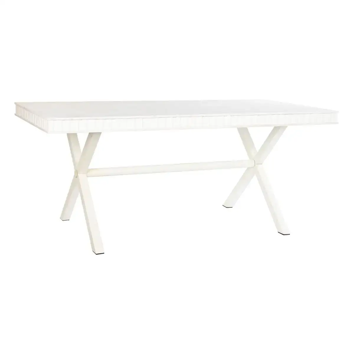 Table de salle a manger dkd home decor blanc metal bois de manguier 180 x 90 x 76 cm_8991. DIAYTAR COTE D'IVOIRE - Votre Passage vers la Découverte. Explorez notre boutique en ligne pour trouver des trésors qui vous attendent, du traditionnel à l'avant-garde.