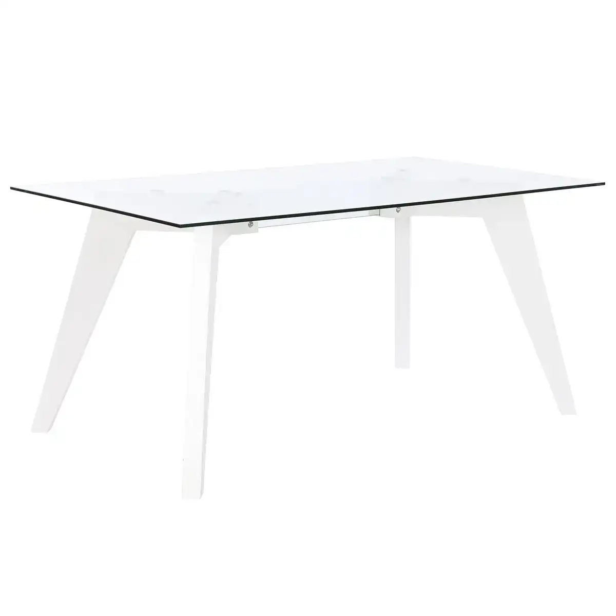 Table de salle a manger dkd home decor blanc transparent verre bois mdf 160 x 90 x 75 cm_8338. DIAYTAR COTE D'IVOIRE - Là où Chaque Achat Contribue à un Rêve. Naviguez à travers notre boutique en ligne et soutenez des artisans talentueux tout en acquérant des trésors.