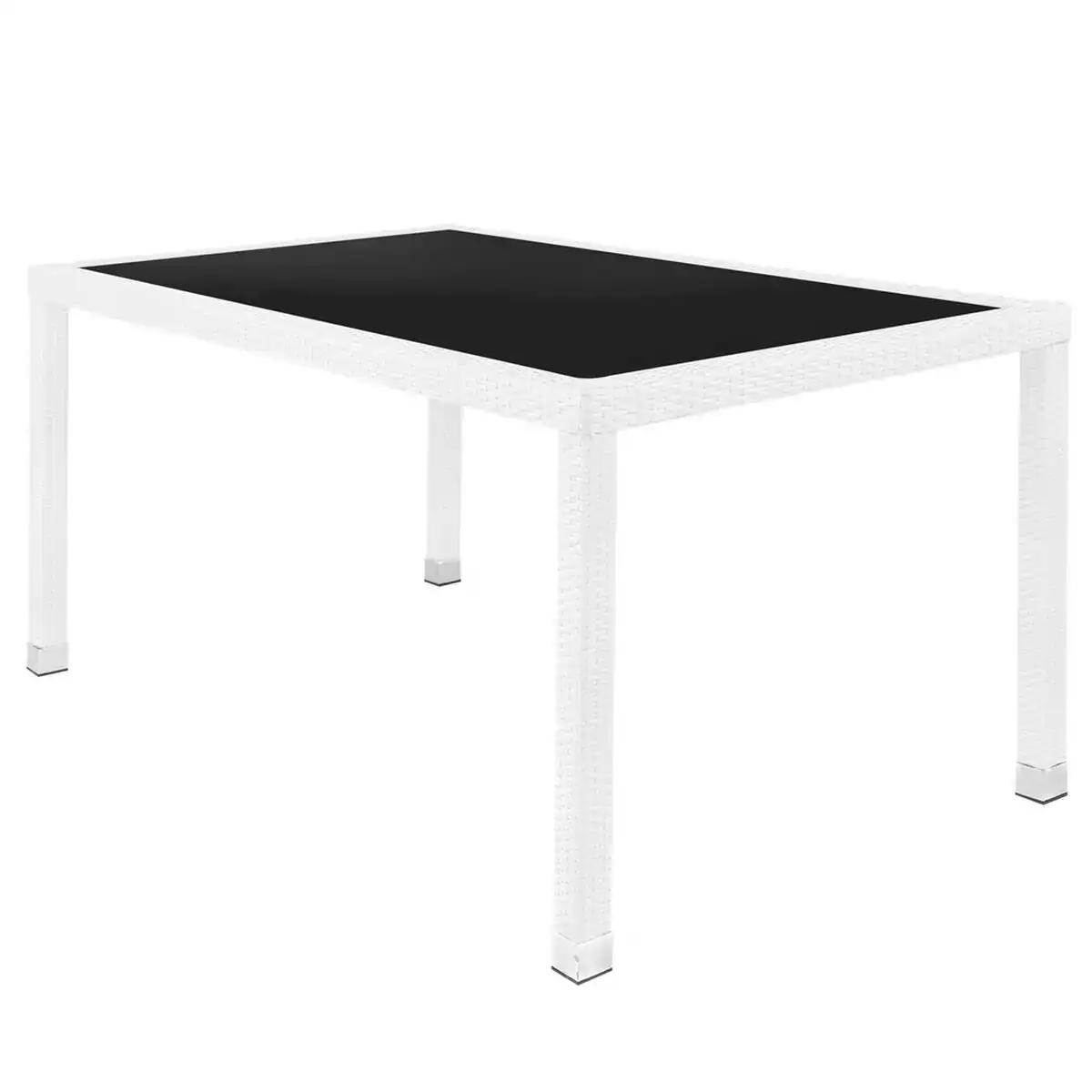 Table de salle a manger marlene aluminium verre rotin verre trempe 160 x 90 x 76 cm_6375. Entrez dans le Monde de DIAYTAR COTE D'IVOIRE - Où la Satisfaction est la Priorité. Explorez notre sélection pensée pour vous offrir une expérience de shopping qui va au-delà de vos attentes.