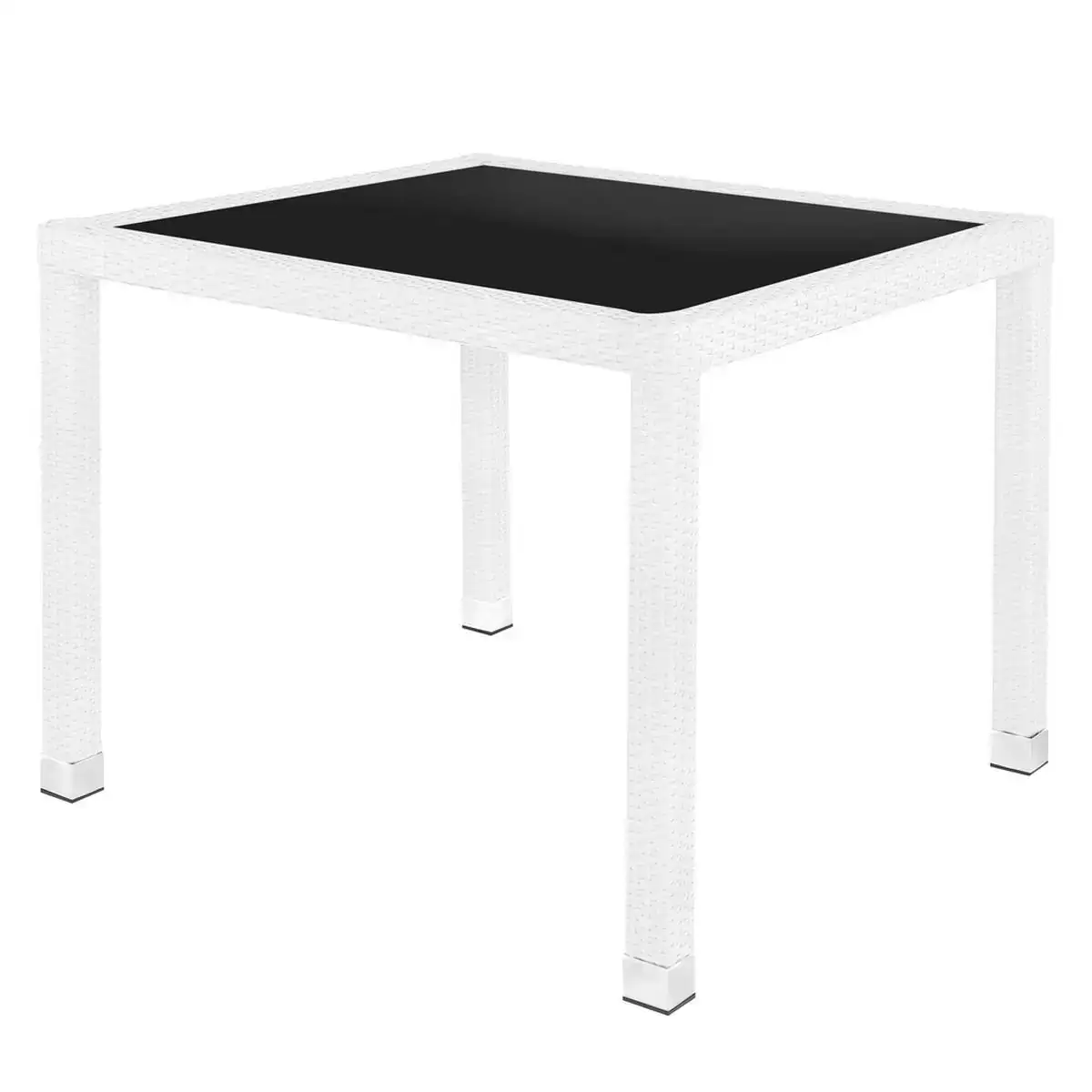 Table de salle a manger marlene aluminium verre rotin verre trempe 90 x 90 x 76 cm_7785. DIAYTAR COTE D'IVOIRE - L'Odyssée du Shopping à Votre Portée. Parcourez notre boutique en ligne et partez à la découverte d'articles qui rendront chaque jour spécial.