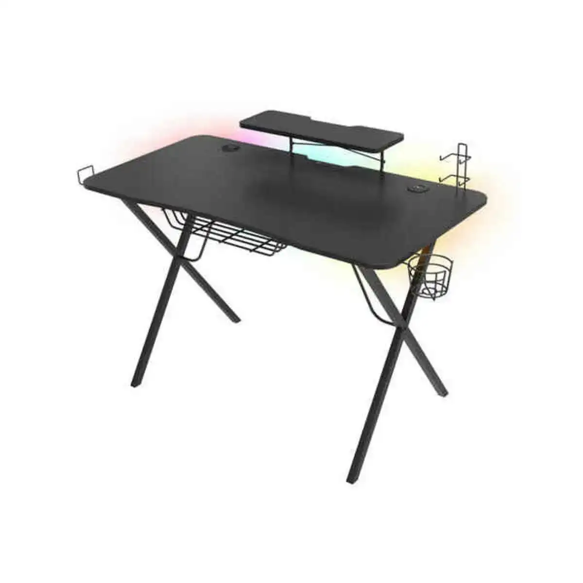 Table genesis holm 300 rgb noir acier bois mdf_8618. DIAYTAR COTE D'IVOIRE - Votre Destination Shopping Éthique. Parcourez notre gamme et choisissez des articles qui respectent l'environnement et les communautés locales.