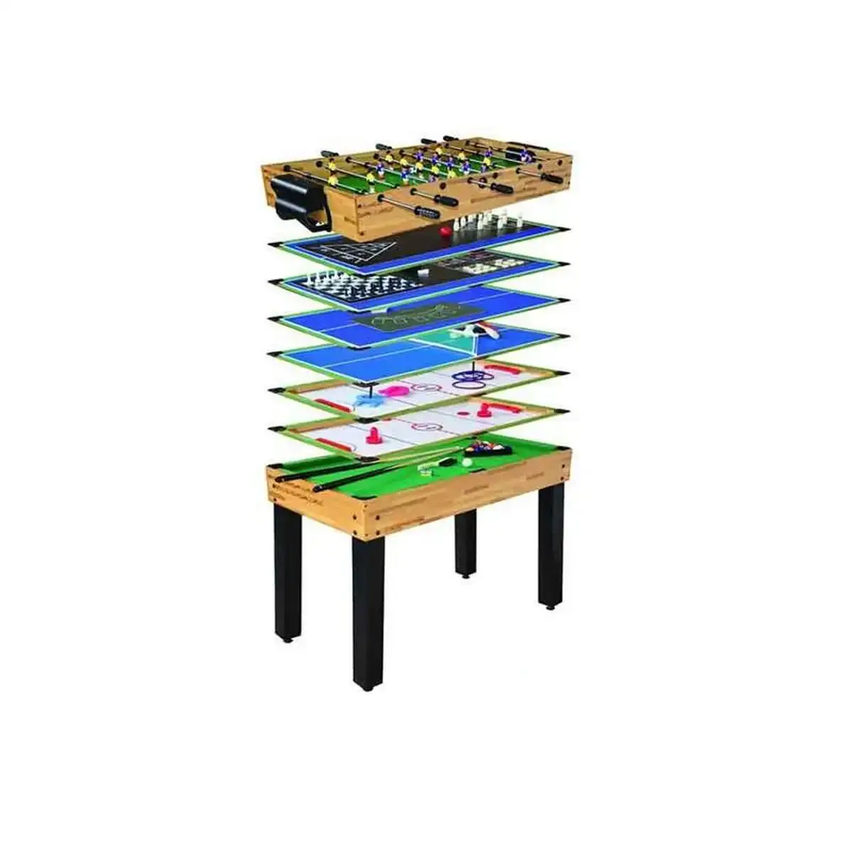 Table multi jeux 12 en 1 124 x 61 x 81 cm_2965. DIAYTAR COTE D'IVOIRE - Votre Destination Shopping d'Exception. Parcourez nos rayons virtuels et choisissez des produits qui incarnent l'excellence et la diversité.