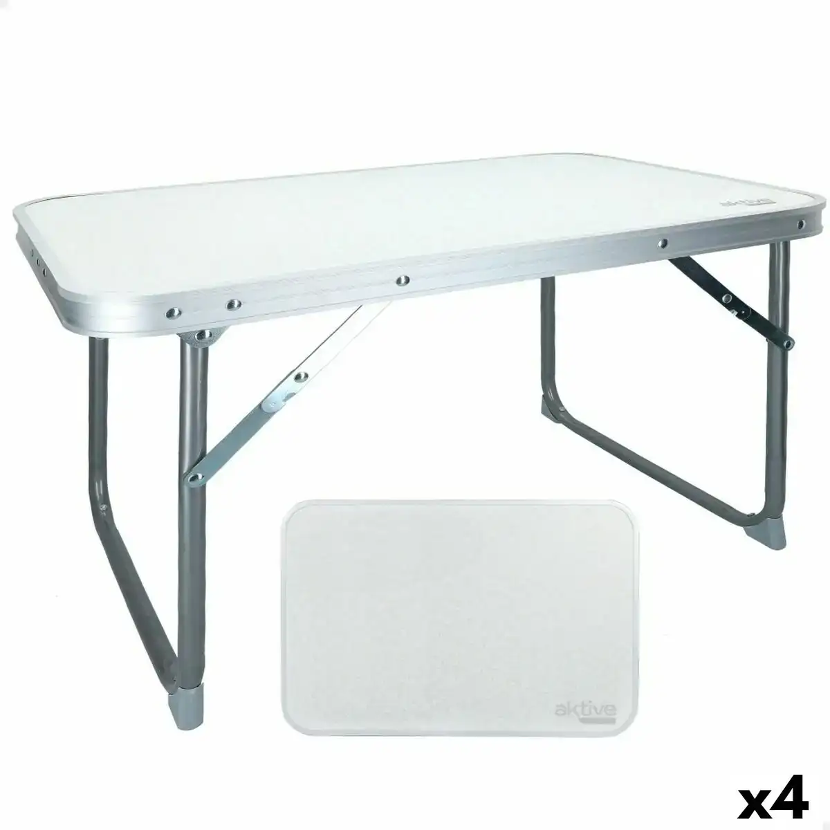 Table piable aktive blanc 60 x 40 x 40 cm 4 unites _2318. DIAYTAR COTE D'IVOIRE - Où l'Élégance Rencontre l'Authenticité. Naviguez à travers notre boutique en ligne et choisissez des produits qui incarnent le style et la tradition du Côte d'Ivoire.