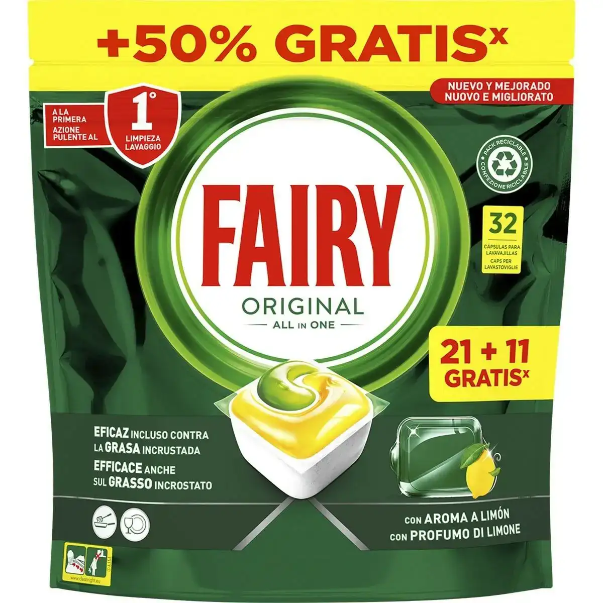 Tablettes pour lave vaisselle lemon fairy 32 unites_9370. Entrez dans l'Univers de DIAYTAR COTE D'IVOIRE - Où Chaque Produit a son Éclat Unique. Explorez notre gamme variée et choisissez des articles qui illuminent votre quotidien.
