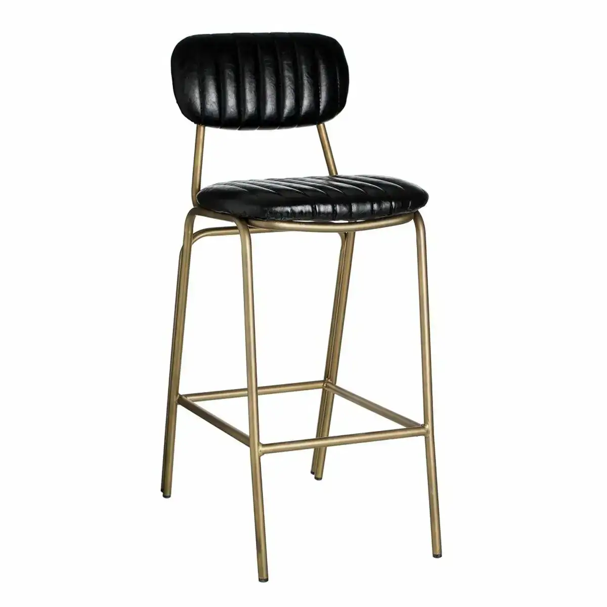 Tabouret 44 x 51 x 100 cm noir dore metal polyurethane_1966. Entrez dans l'Univers de DIAYTAR COTE D'IVOIRE - Où le Shopping Devient une Découverte. Explorez nos rayons et dénichez des trésors qui illuminent votre quotidien.