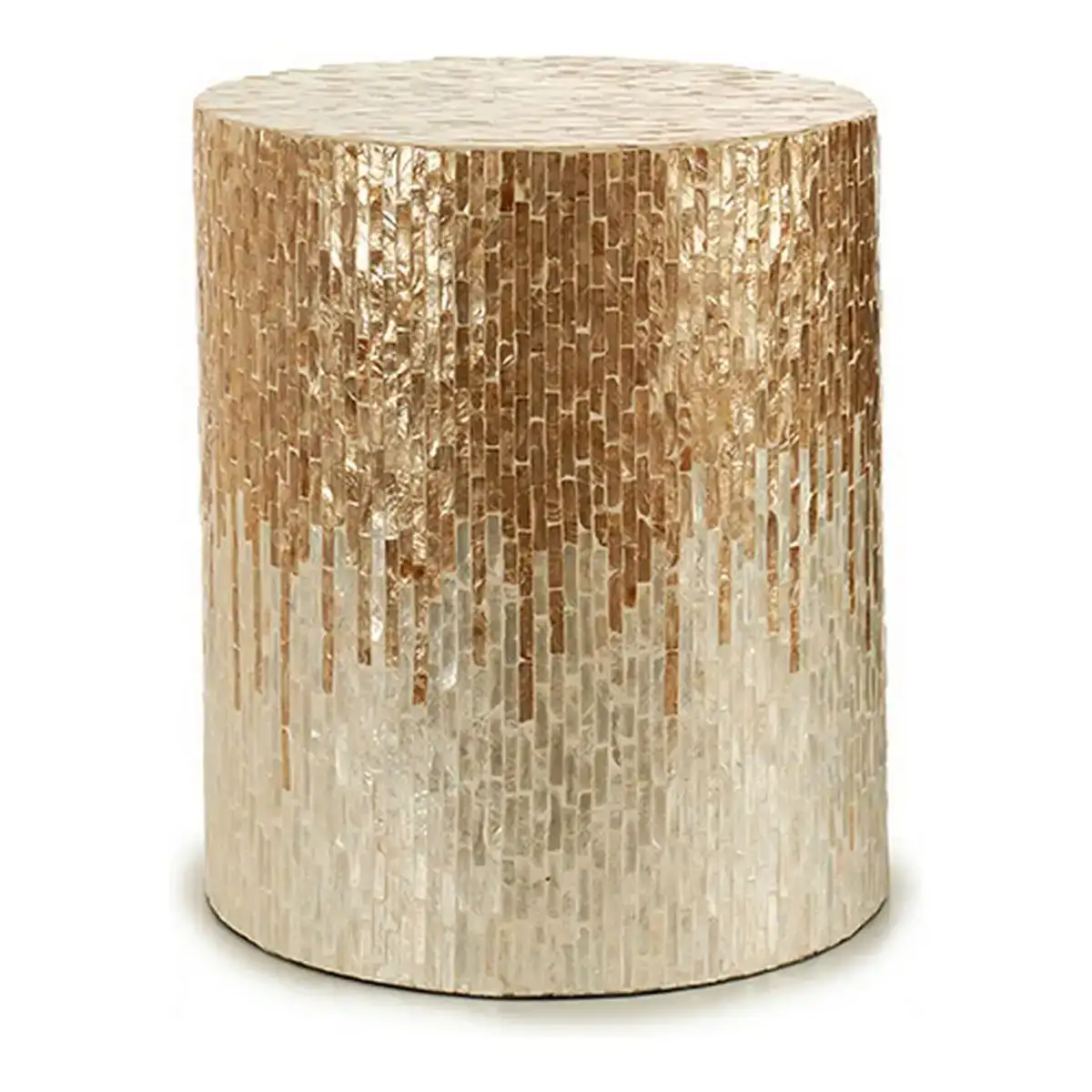 Tabouret argente dore nacre noire dm 40 x 46 x 40 cm _3419. Bienvenue sur DIAYTAR COTE D'IVOIRE - Où l'Élégance Rencontrer la Tradition. Explorez notre gamme variée et trouvez des articles qui marient le chic moderne au charme ancestral.