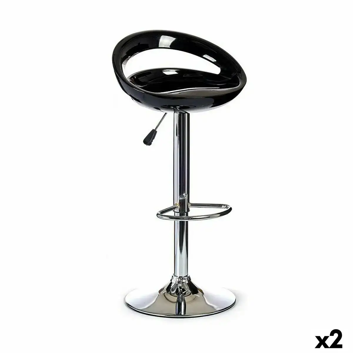 Tabouret avec pedale noir argente metal plastique 42 x 96 x 46 cm 2 unites _5553. Bienvenue chez DIAYTAR COTE D'IVOIRE - Où Votre Shopping Prend Vie. Découvrez notre univers et dénichez des trésors qui ajoutent de la couleur à votre quotidien.