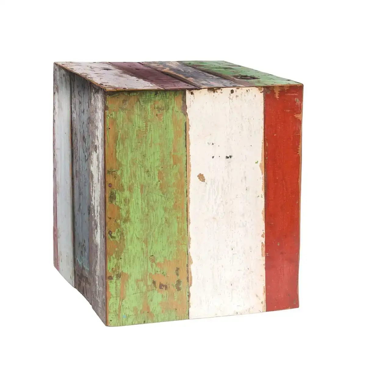 Tabouret calypso teck multicouleur 40 x 40 x 45 cm_4674. DIAYTAR COTE D'IVOIRE - Votre Destinée Shopping Personnalisée. Plongez dans notre boutique en ligne et créez votre propre expérience de shopping en choisissant parmi nos produits variés.