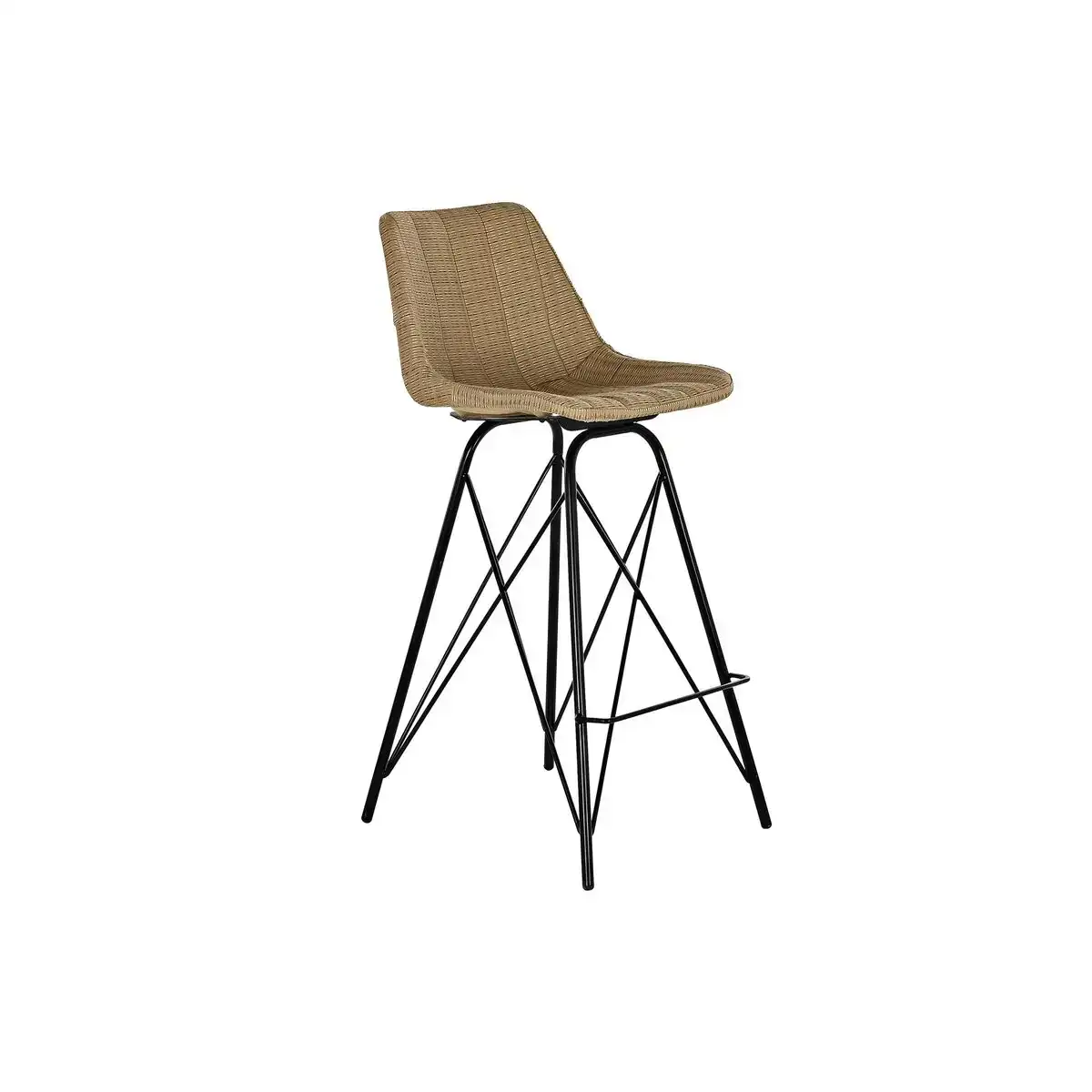 Tabouret dkd home decor noir naturel metal 47 x 56 x 106 cm_6375. DIAYTAR COTE D'IVOIRE - Où la Qualité est Notre Engagement. Explorez notre boutique en ligne pour découvrir des produits conçus pour vous apporter satisfaction et plaisir.