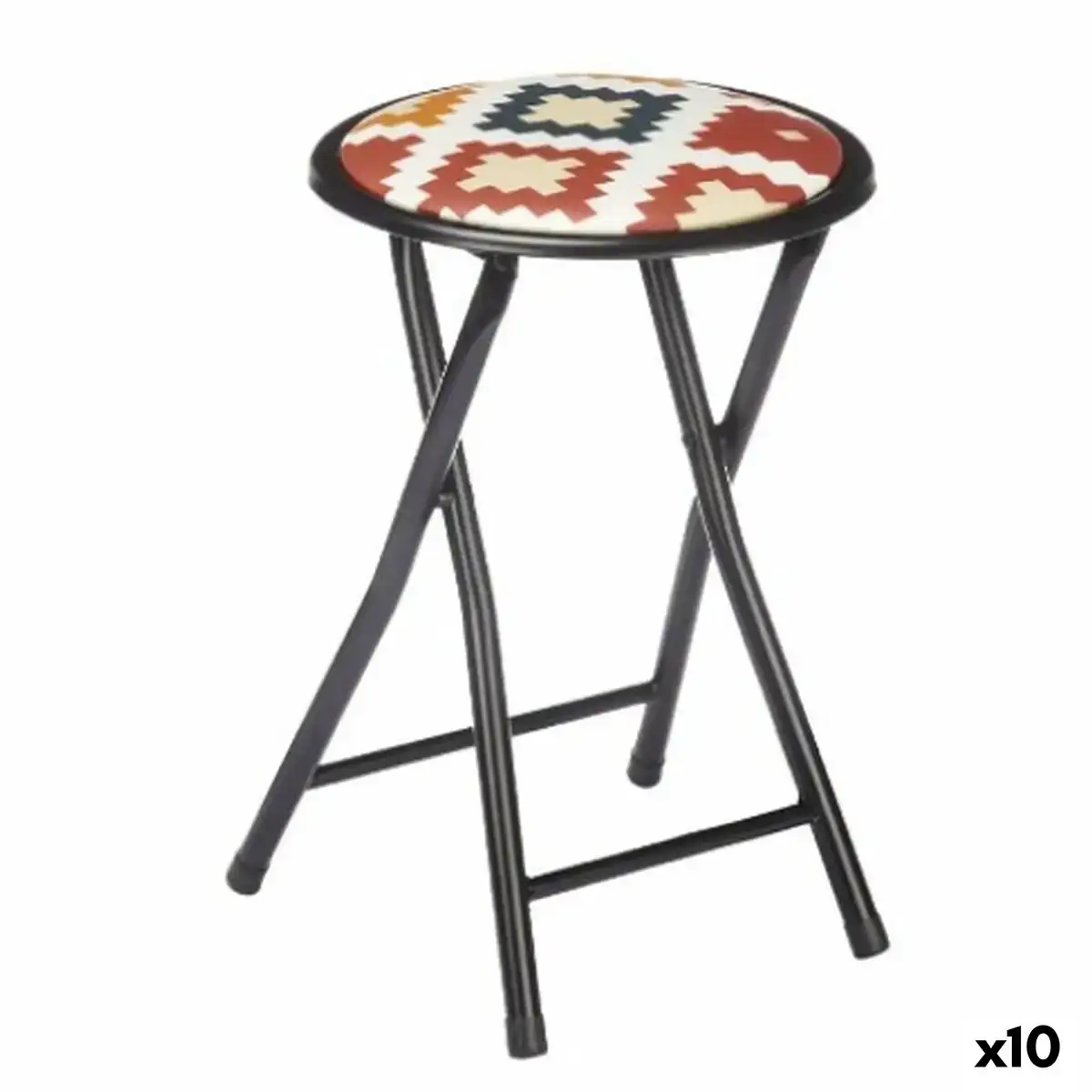 Tabouret pliant boho chic noir pvc metal 30 x 30 x 45 cm 10 unites _3342. DIAYTAR COTE D'IVOIRE - Votre Passage vers l'Élégance Accessible. Parcourez notre boutique en ligne pour trouver des produits qui vous permettent d'allier style et économies.