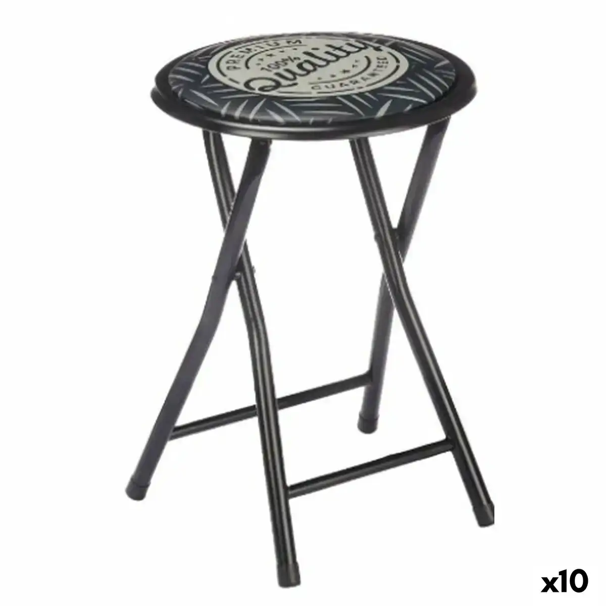 Tabouret pliant quality noir gris pvc metal 30 x 30 x 45 cm 10 unites _9659. Entrez dans l'Univers de DIAYTAR COTE D'IVOIRE - Où l'Innovation Rencontre la Tradition. Explorez notre sélection de produits modernes et traditionnels qui incarnent l'esprit dynamique du Côte d'Ivoire.