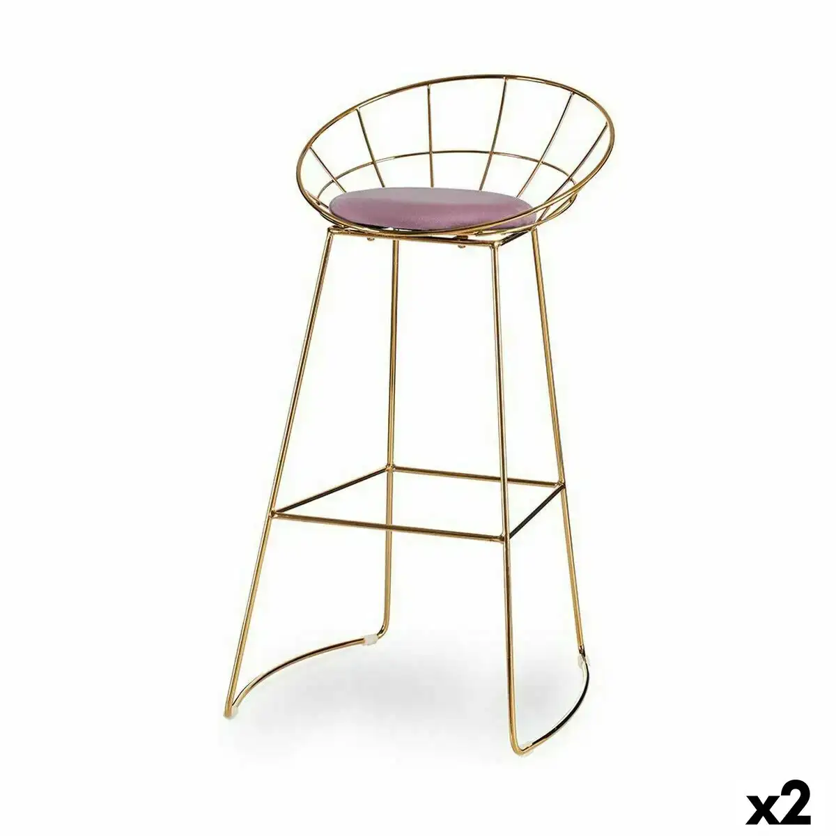 Tabouret rose dore fer 51 x 94 x 52 cm 2 unites _3702. Entrez dans l'Univers de DIAYTAR COTE D'IVOIRE - Où l'Élégance Rencontre la Tradition. Explorez notre gamme variée et trouvez des articles qui ajoutent une touche de sophistication à votre vie.
