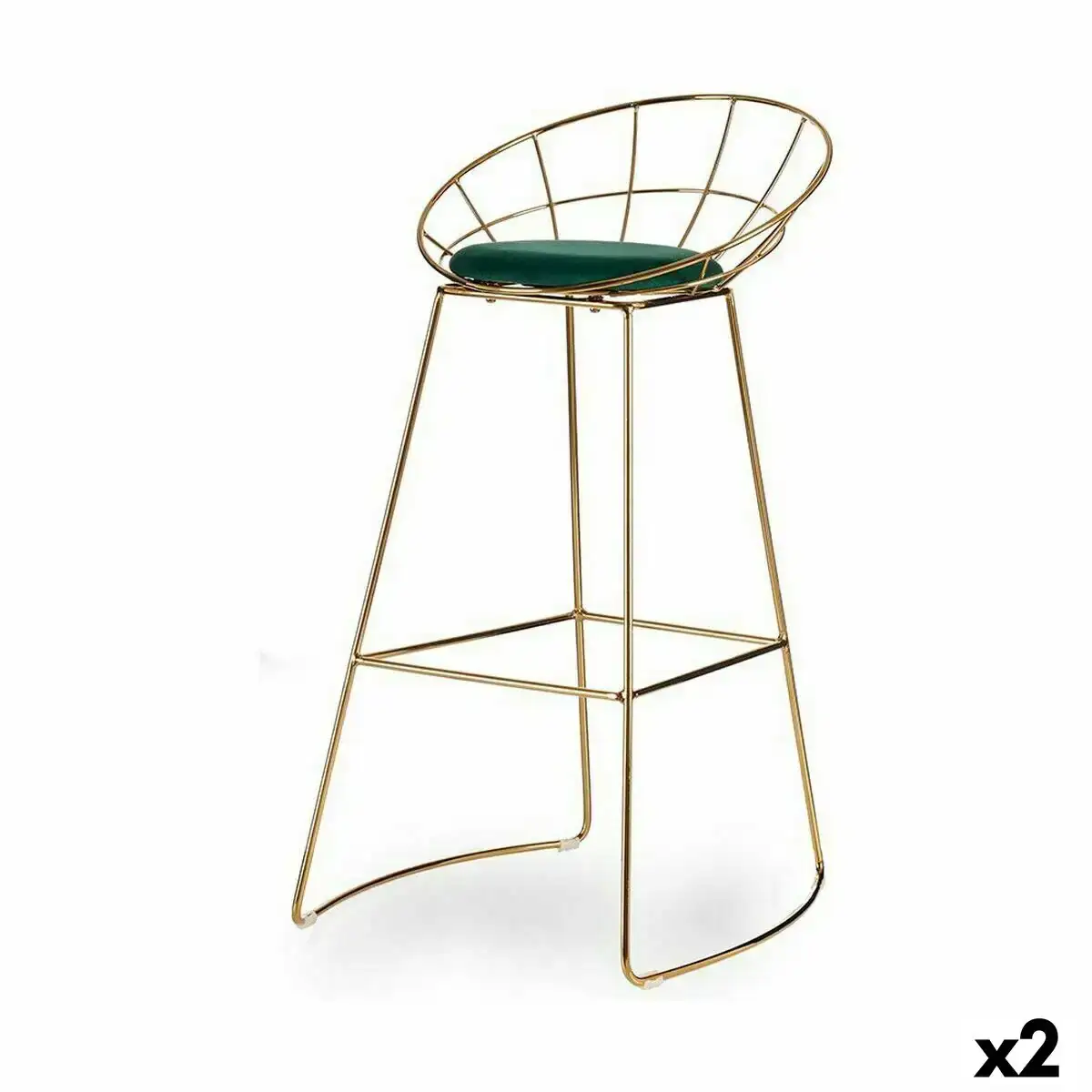 Tabouret vert dore fer 51 x 94 x 52 cm 2 unites _9708. DIAYTAR COTE D'IVOIRE - Votre Destinée Shopping Personnalisée. Plongez dans notre boutique en ligne et créez votre propre expérience de shopping en choisissant parmi nos produits variés.