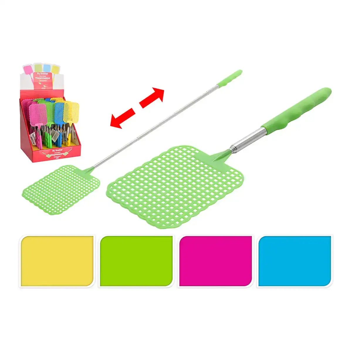 Tapette a mouche extensible metal plastique_7513. Entrez dans l'Univers de DIAYTAR COTE D'IVOIRE - Où le Choix Rencontre l'Authenticité. Explorez nos rayons virtuels et trouvez des produits qui incarnent la richesse de notre culture.