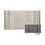 Tapis 80 x 150 cm gris beige coton_8876. DIAYTAR COTE D'IVOIRE - Votre Portail vers l'Extraordinaire. Parcourez nos collections et découvrez des produits qui vous emmènent au-delà de l'ordinaire, créant une expérience de shopping mémorable.