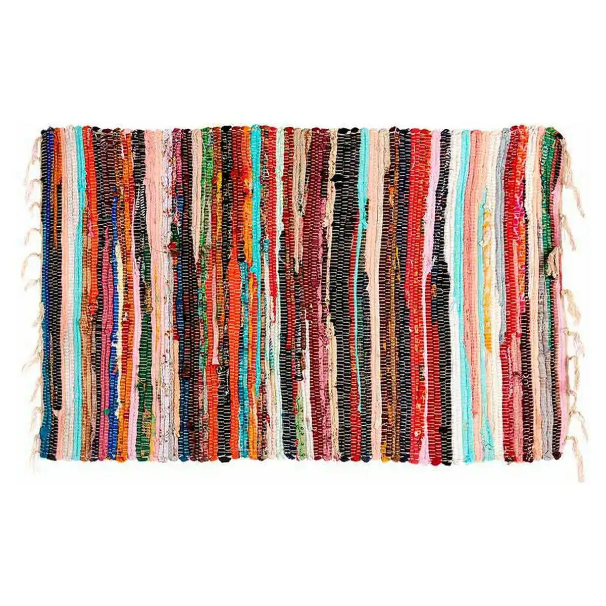 Tapis coton multicouleur 60 x 90 cm _2075. Bienvenue chez DIAYTAR COTE D'IVOIRE - Votre Destination Shopping Complète! Découvrez une boutique en ligne généraliste au Côte d'Ivoire offrant une vaste gamme de produits, allant des vêtements aux gadgets électroniques, en passant par l'artisanat local.