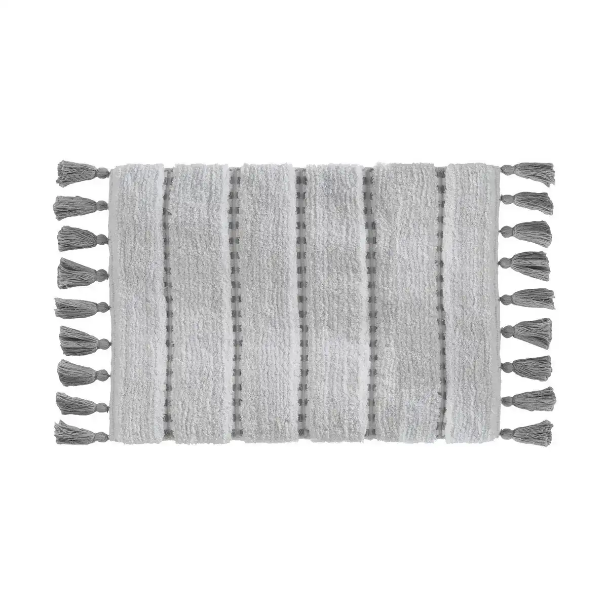 Tapis de bain 5five gris coton 50 x 75 cm_5415. DIAYTAR COTE D'IVOIRE - Votre Destination Shopping Éthique. Parcourez notre gamme et choisissez des articles qui respectent l'environnement et les communautés locales.