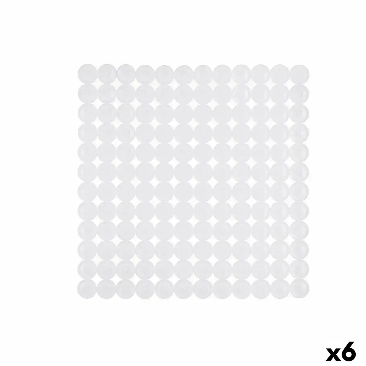 Tapis de douche antiderapant blanc pvc 68 x 36 x 1 cm 6 unites _3684. DIAYTAR COTE D'IVOIRE - Votre Passage vers l'Éclat et la Beauté. Explorez notre boutique en ligne et trouvez des produits qui subliment votre apparence et votre espace.