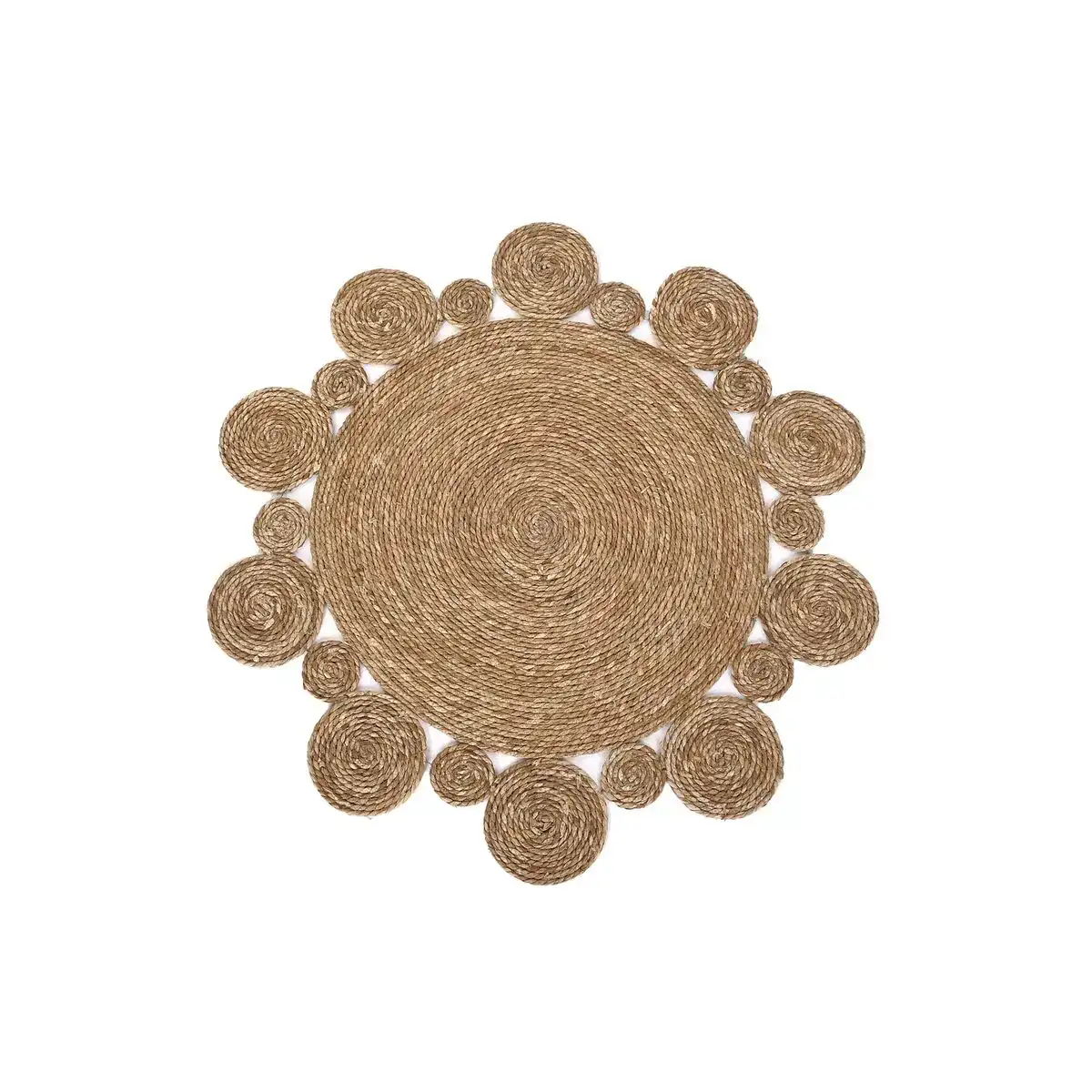 Tapis dkd home decor 120 x 120 x 1 cm naturel polyester boho_1264. Bienvenue sur DIAYTAR COTE D'IVOIRE - Où l'Authenticité Rencontre le Confort. Plongez dans notre univers de produits qui allient tradition et commodité pour répondre à vos besoins.