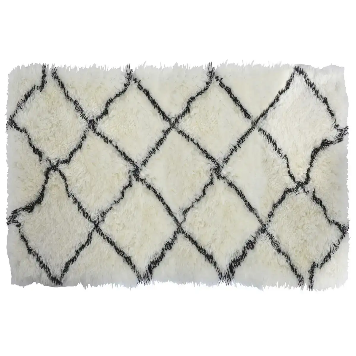 Tapis dkd home decor 160 x 230 x 5 cm polyester blanc losanges_7104. DIAYTAR COTE D'IVOIRE - Là où la Diversité Rencontre la Qualité. Parcourez notre gamme complète et trouvez des produits qui incarnent la richesse et l'unicité du Côte d'Ivoire.